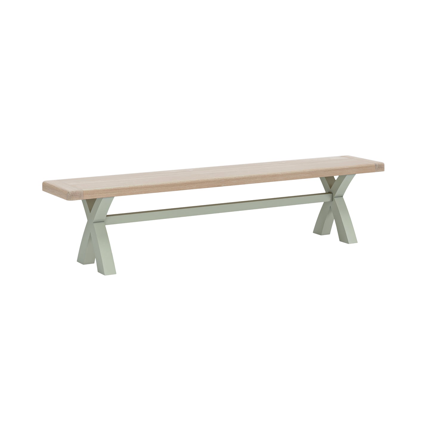 Salcombe Cross Leg Bench - Sage