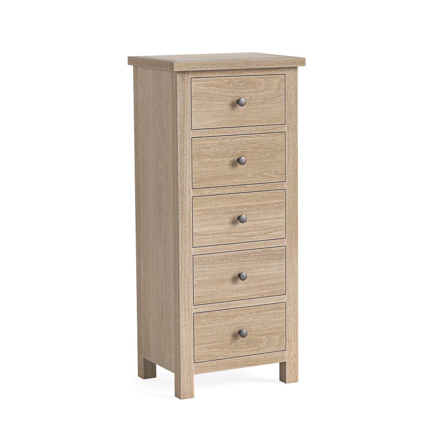 Modern Country 5 DRWR Tallboy - Oak