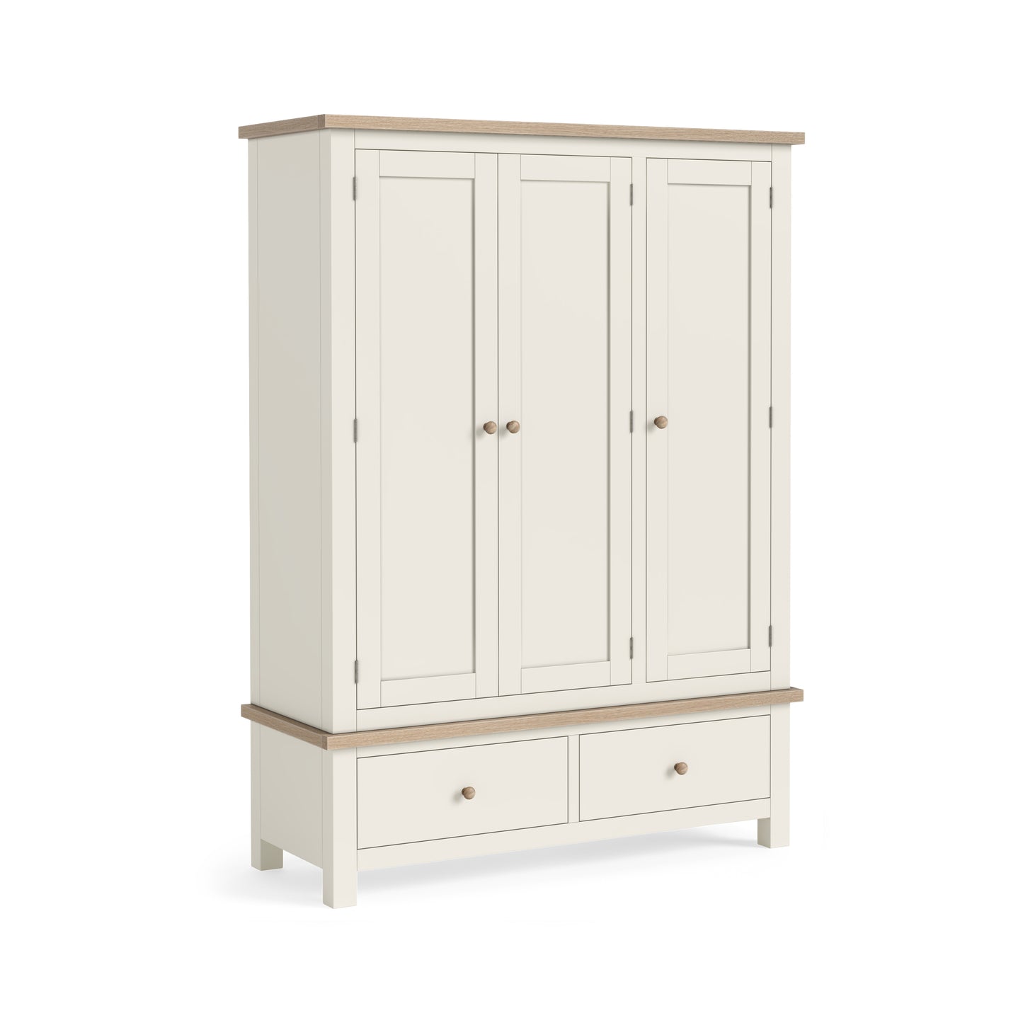 Modern Country Triple Wardrobe - Coconut