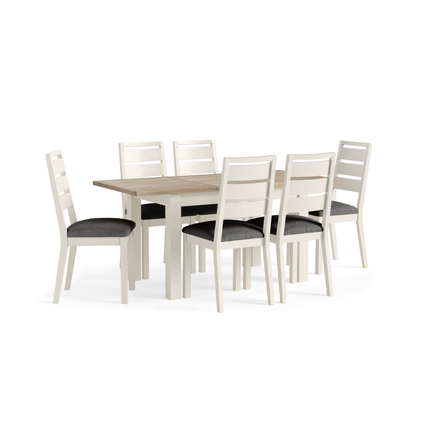 Modern Country Extending Dining Table - Coconut