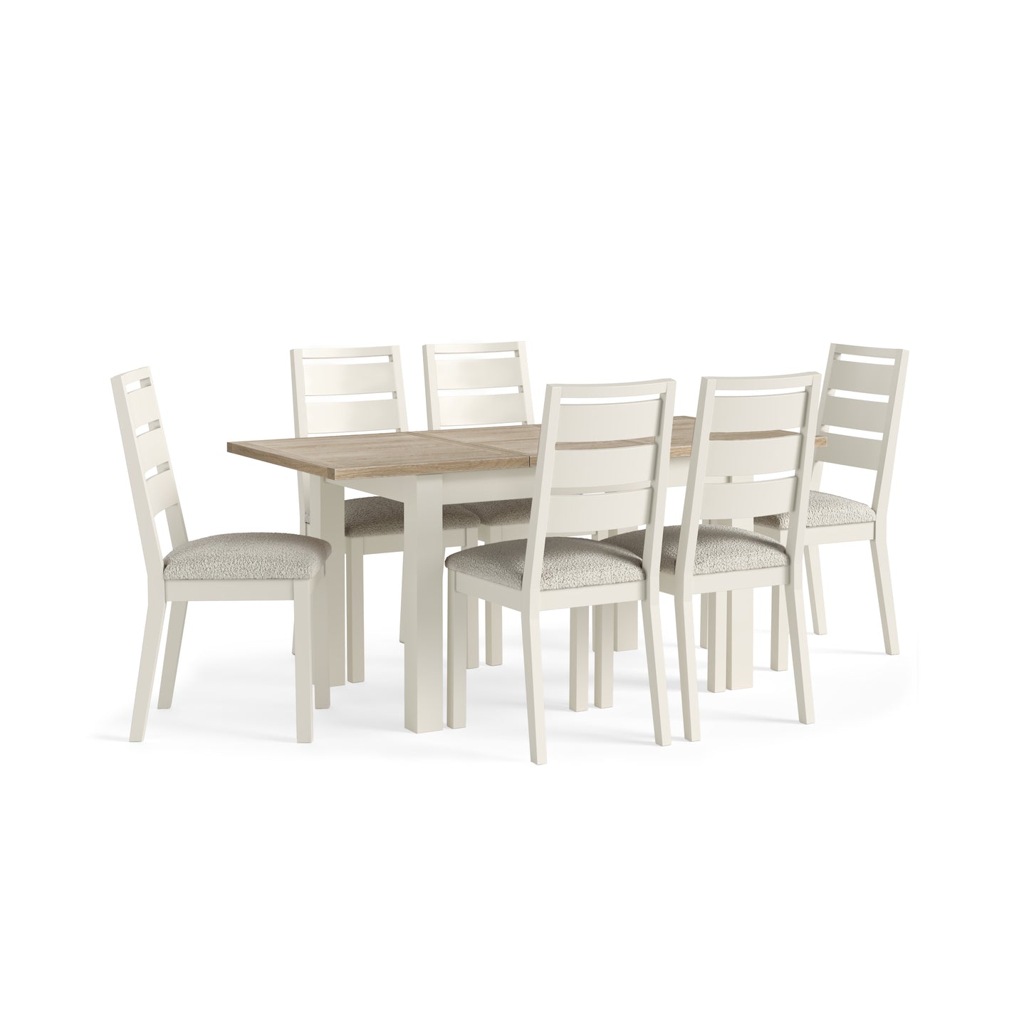 Modern Country Extending Dining Table - Coconut