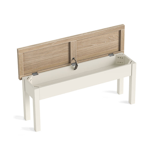 Shallow Storage Bench - Coconut