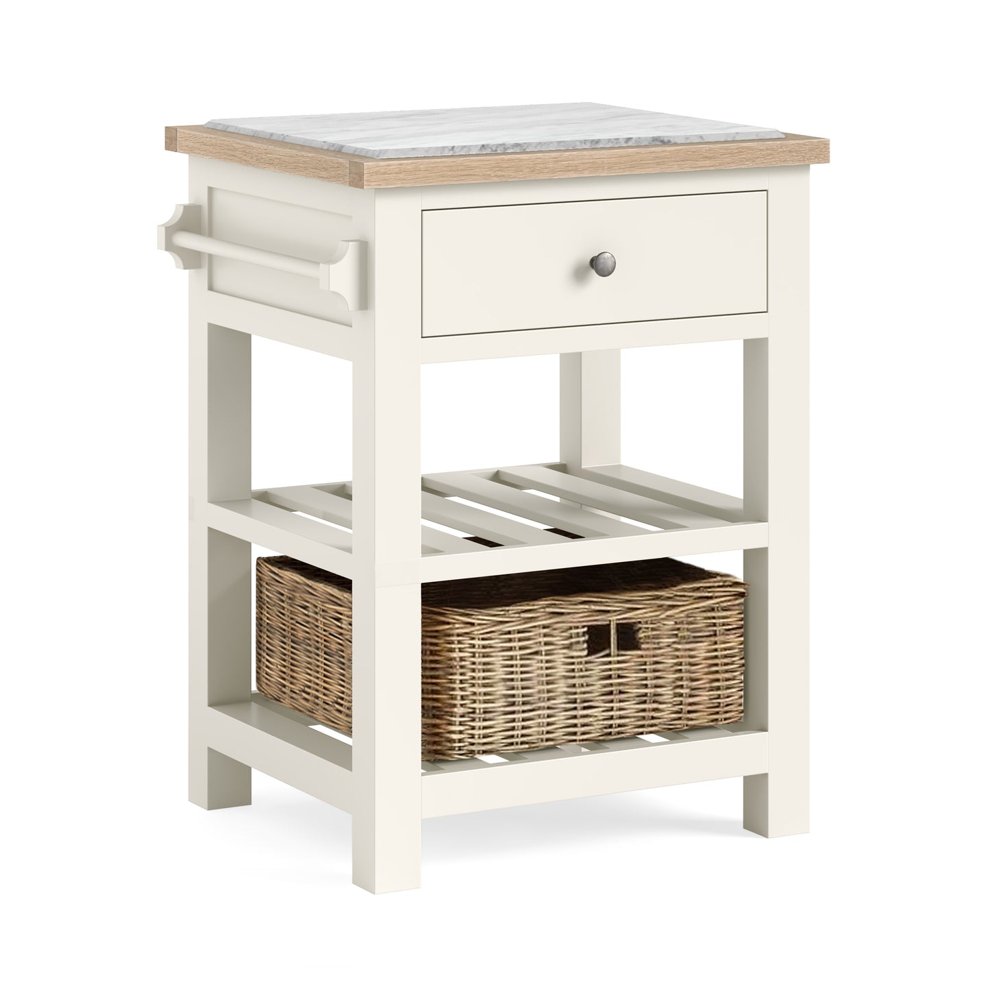 Modern Country Small Kitchen Island - Coconut