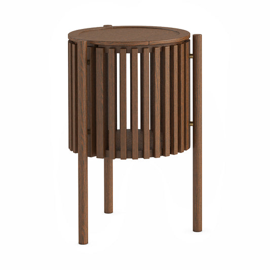 Soho Story Side Table With Door - Brown