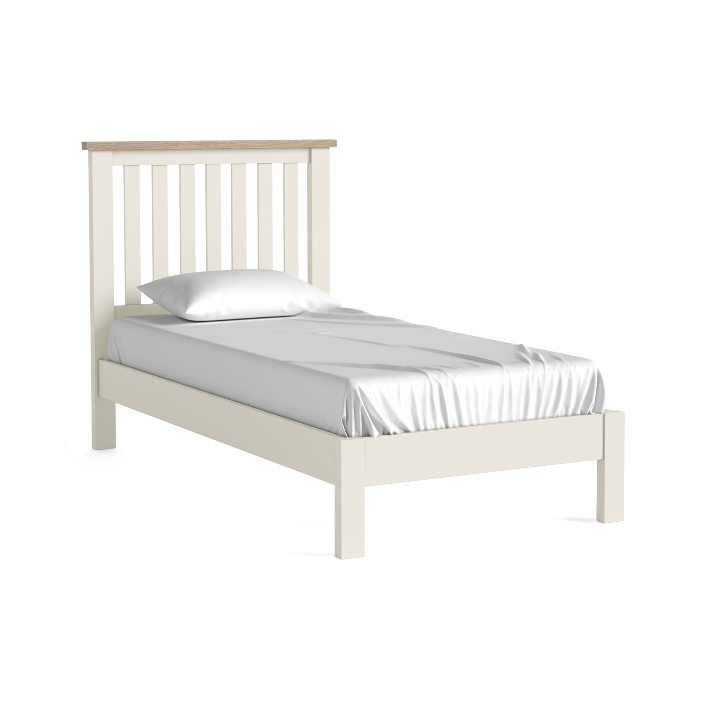 Modern Country 3' Single Bed - Coconut