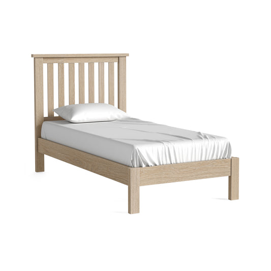 Modern Country 3' Single Bed - Oak