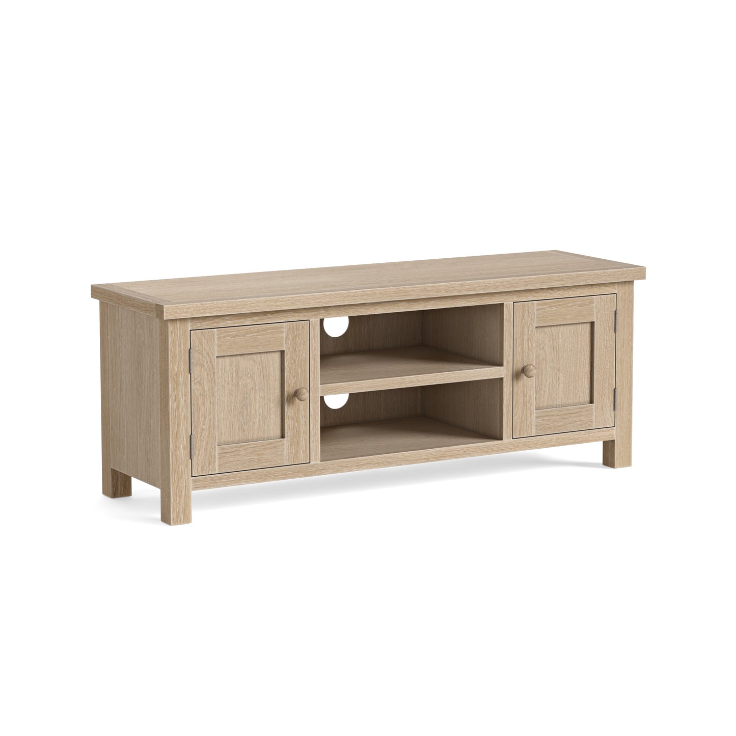 Modern Country Large TV Unit - Oak