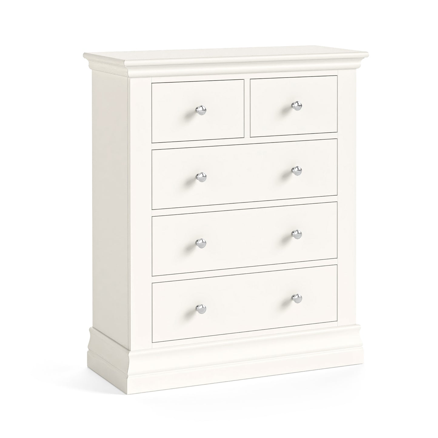 Burgundy 2 Over 3 Tall Chest - White