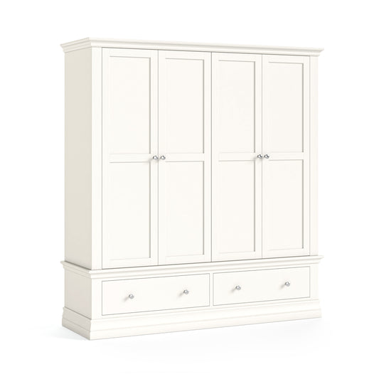 Burgundy 4 Door Wardrobe - Coconut
