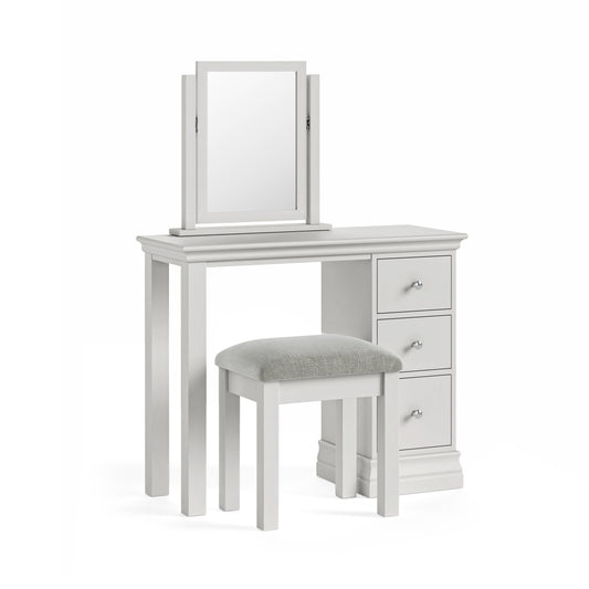 Burgundy Single Pedestal Dressing Table -