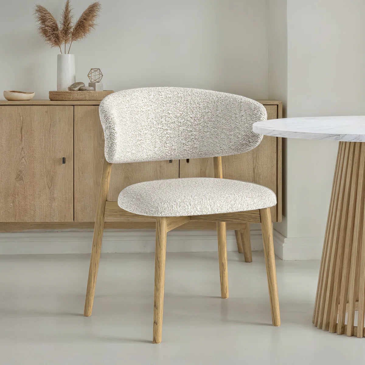 Phoenix Chair - White Boucle