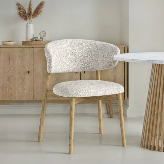 Phoenix Chair - White Boucle