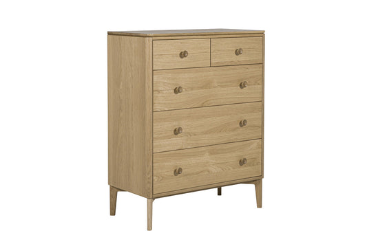 Hadley Medium 5 Drawer Chest of Drawers Natural