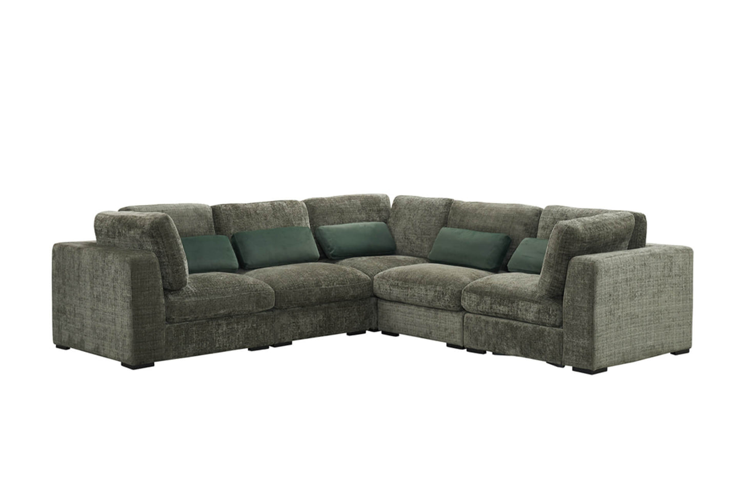 Stacey Armless Sectional - Green