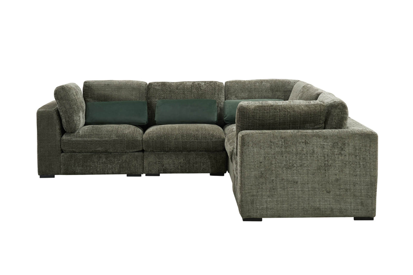 Stacey Armless Sectional - Green