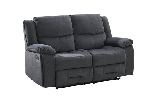 Klayton 2 Seater Manual Recliner - Charcoal