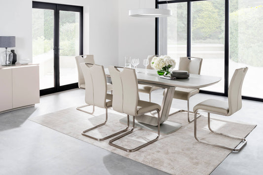 Lazzaro Ext. Dining Table - Putty