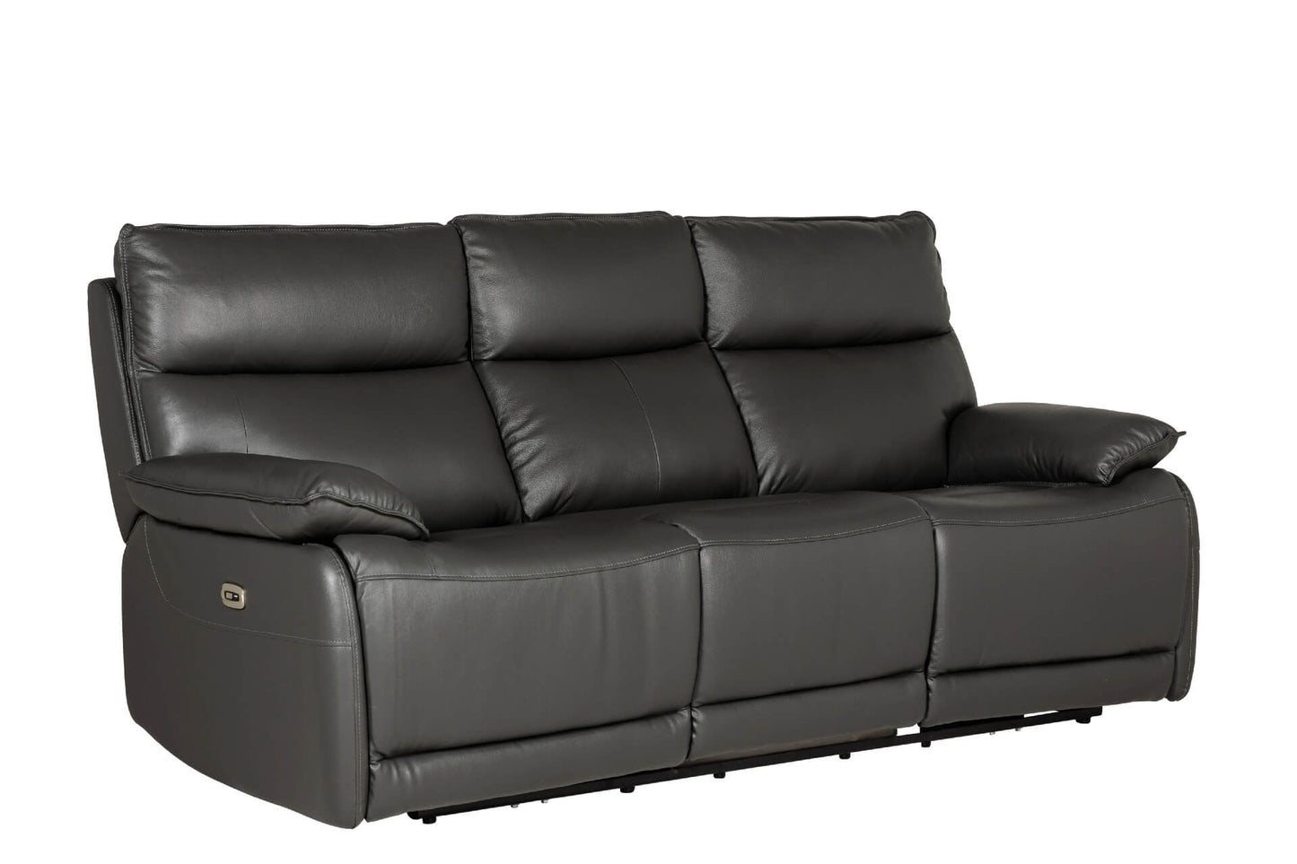 Lugo 3 Seater Electric Recliner - Dark Grey