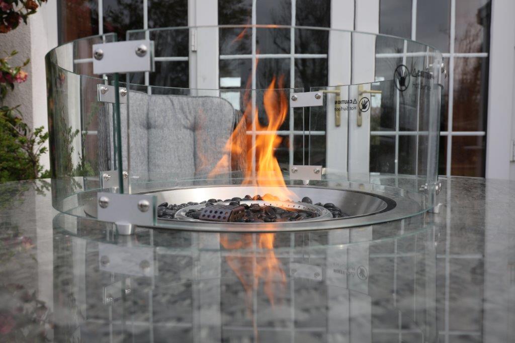 Amalfie 4 Seater Round With FIRE PIT
