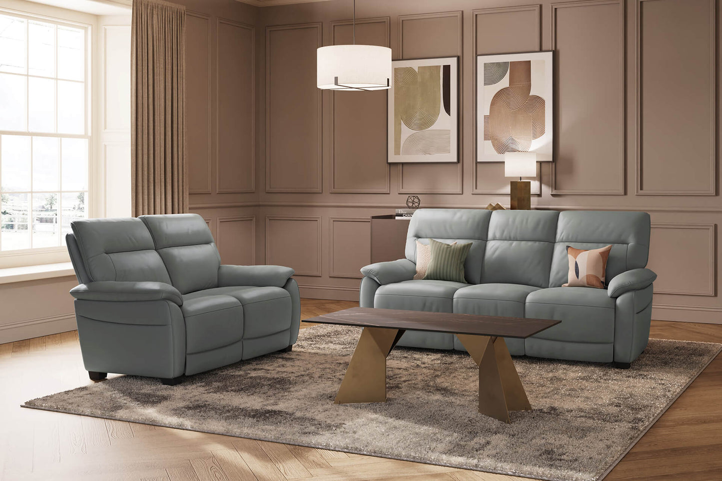 Nerano 2 Seater Sofa - Steel