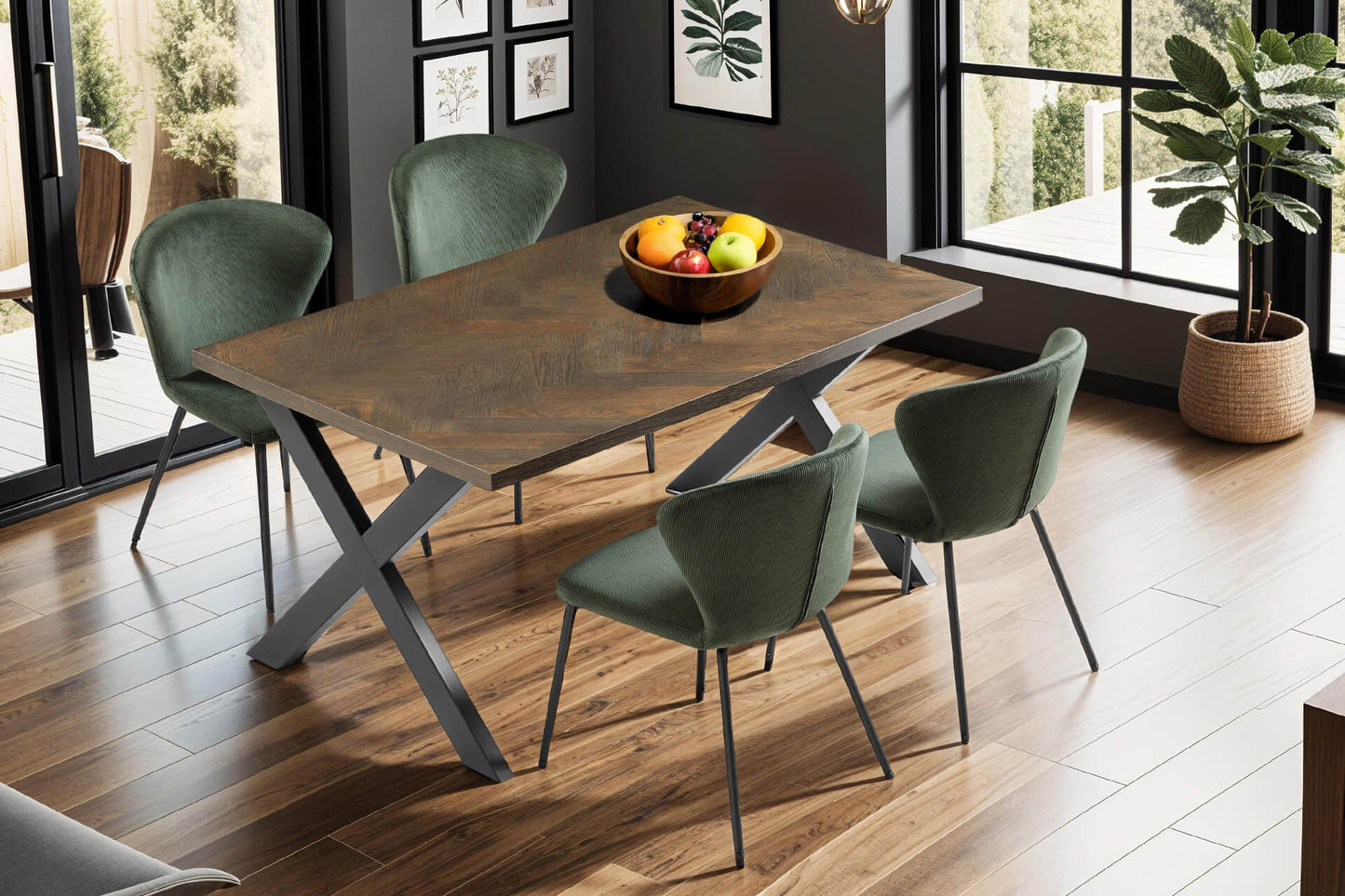 Nate Dining Table 1400 - Smoked Oak