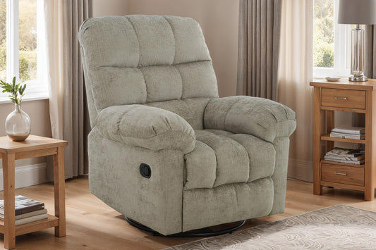 Nellie Glider Swivel Recliner - Latte