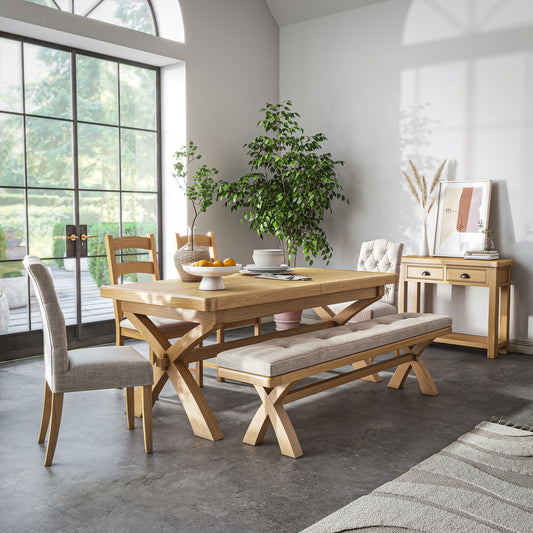 Normandy Cross Leg Ext. Dining Table