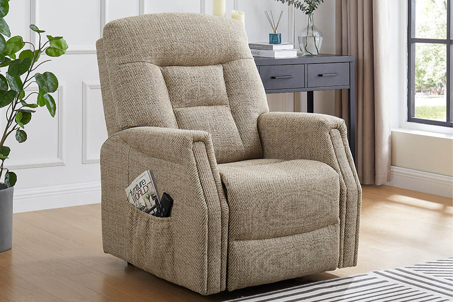 Prescot Electric Lift & Rise Chair - Oatmeal