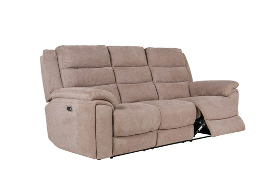 Reese 3 seater Electric Recliner - Biscuit