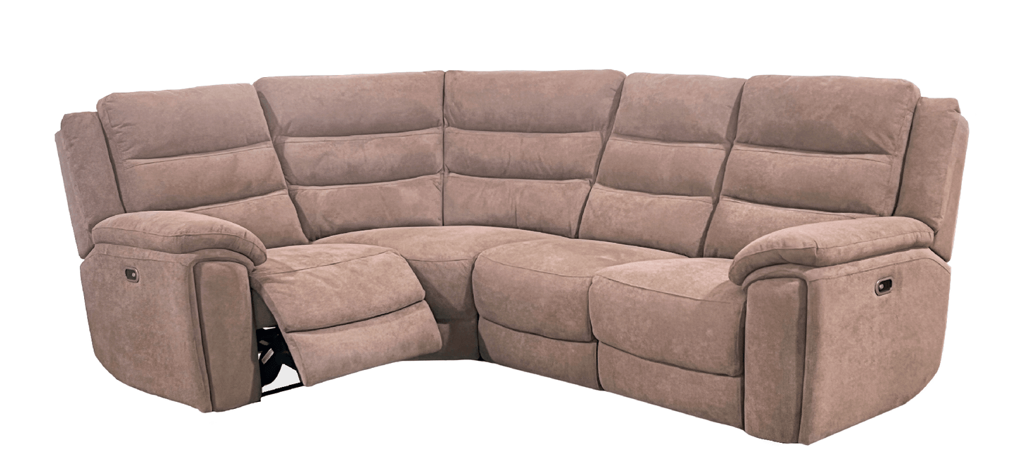 Reese Corner Group Electric Recliner - Biscuit