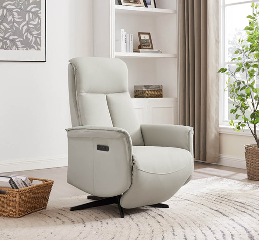 Riya Electric Reclining Chair - Stone