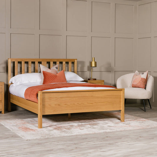 Renata Low Footboard Bed - Oak