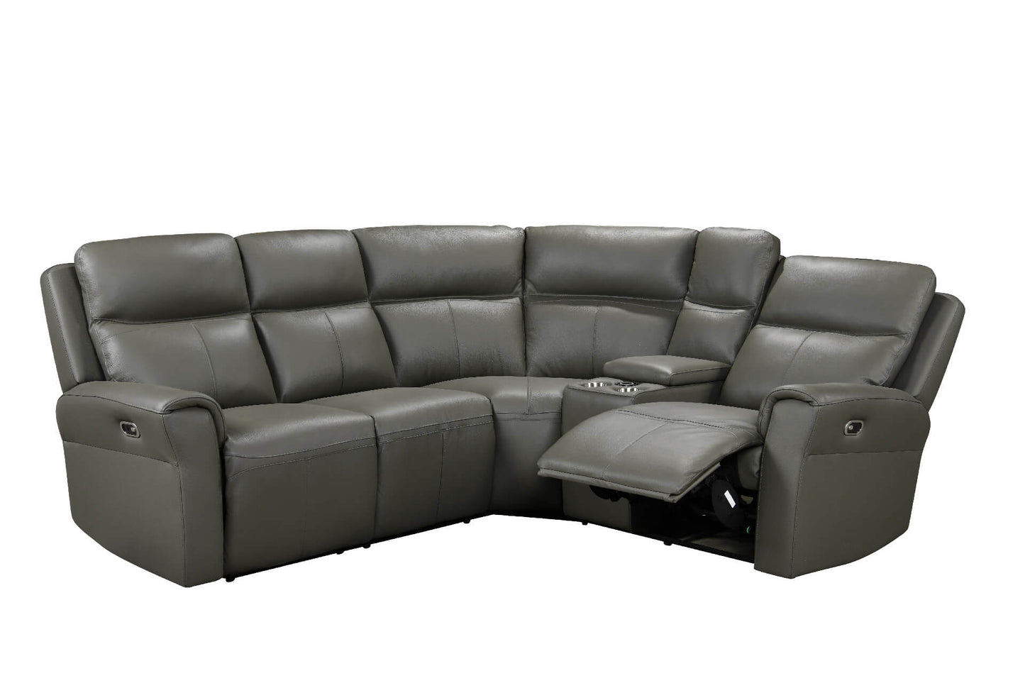 Russo - Corner Group - Electric Recliner - Ash Leather