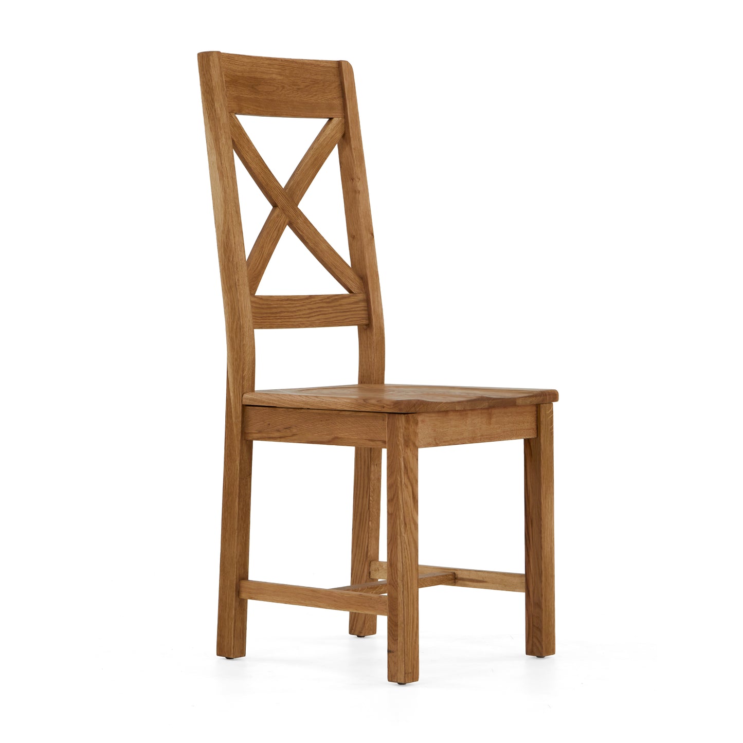 Salisbury Cross Back Chair With Wooden Seat