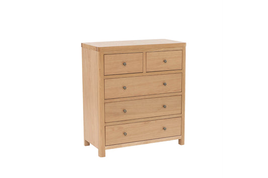 Renata 5 Drawer Tall Chest - Oak