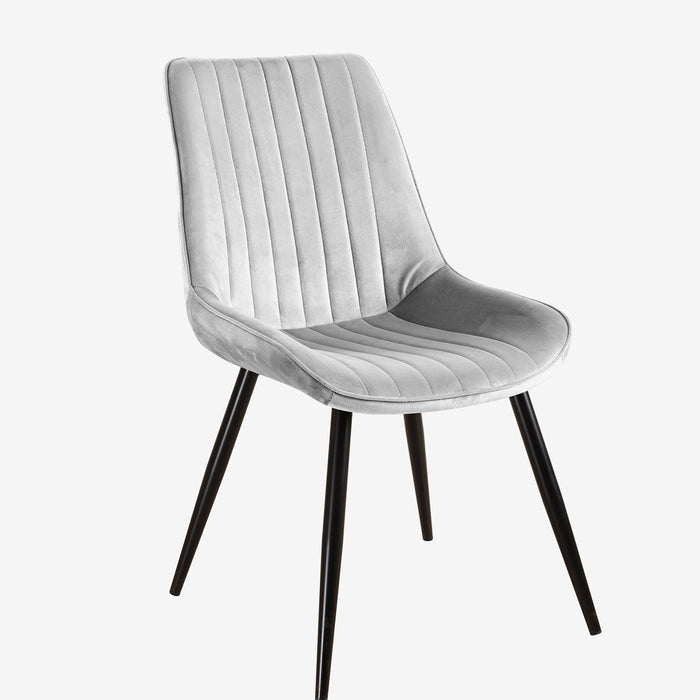 Rosa Dining Chair - Grey Velvet