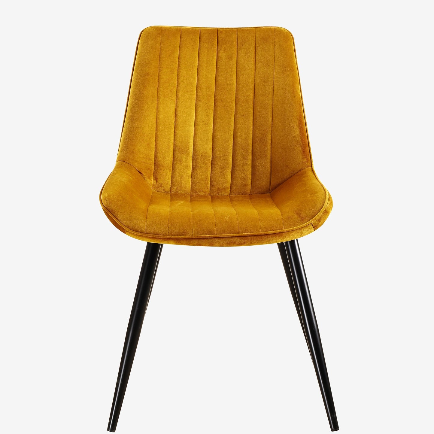 Rosa Dining Chairs - Mustard Velvet