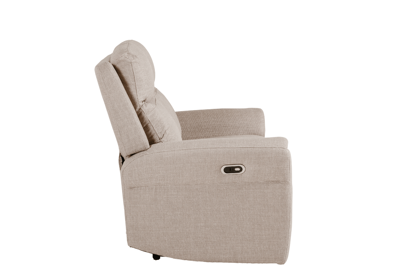 Russo 2 Seater Electric Recliner - Mushroom Fabric