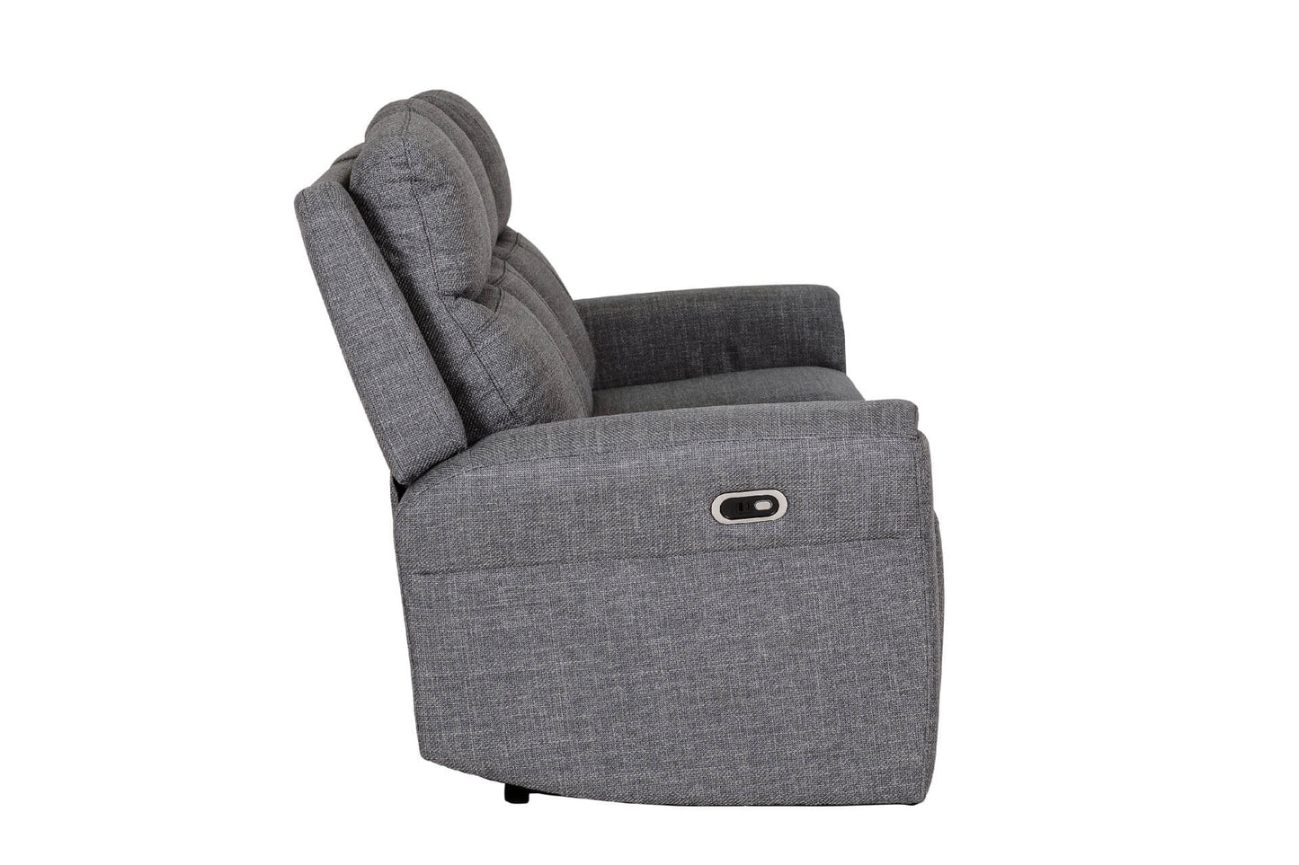 Russo - 3 Seater - Electric Recliner - Charcoal Fabric