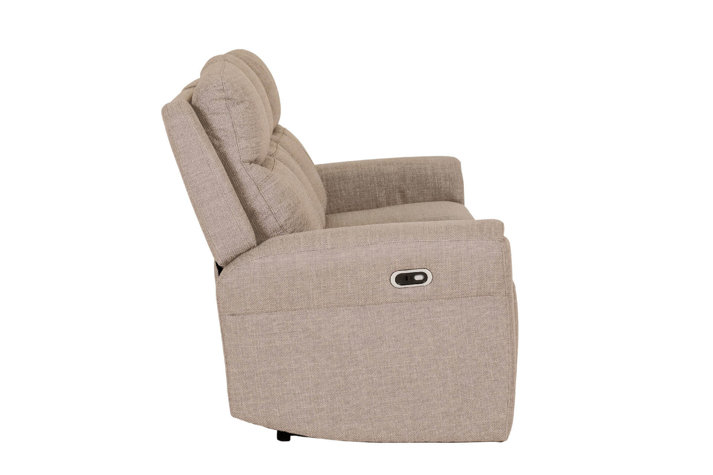 Russo 3 Seater Electric Recliner - Mushroom Fabric