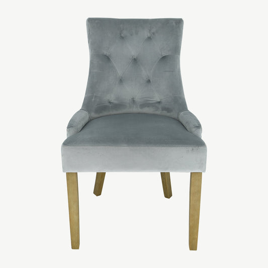 Sandy Chair - Light Grey Velvet