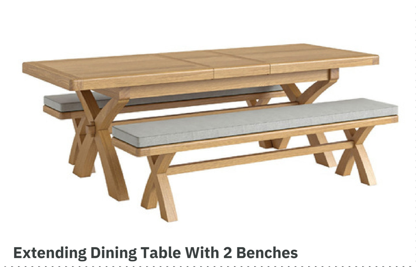 Normandy Cross Leg Ext. Dining Table