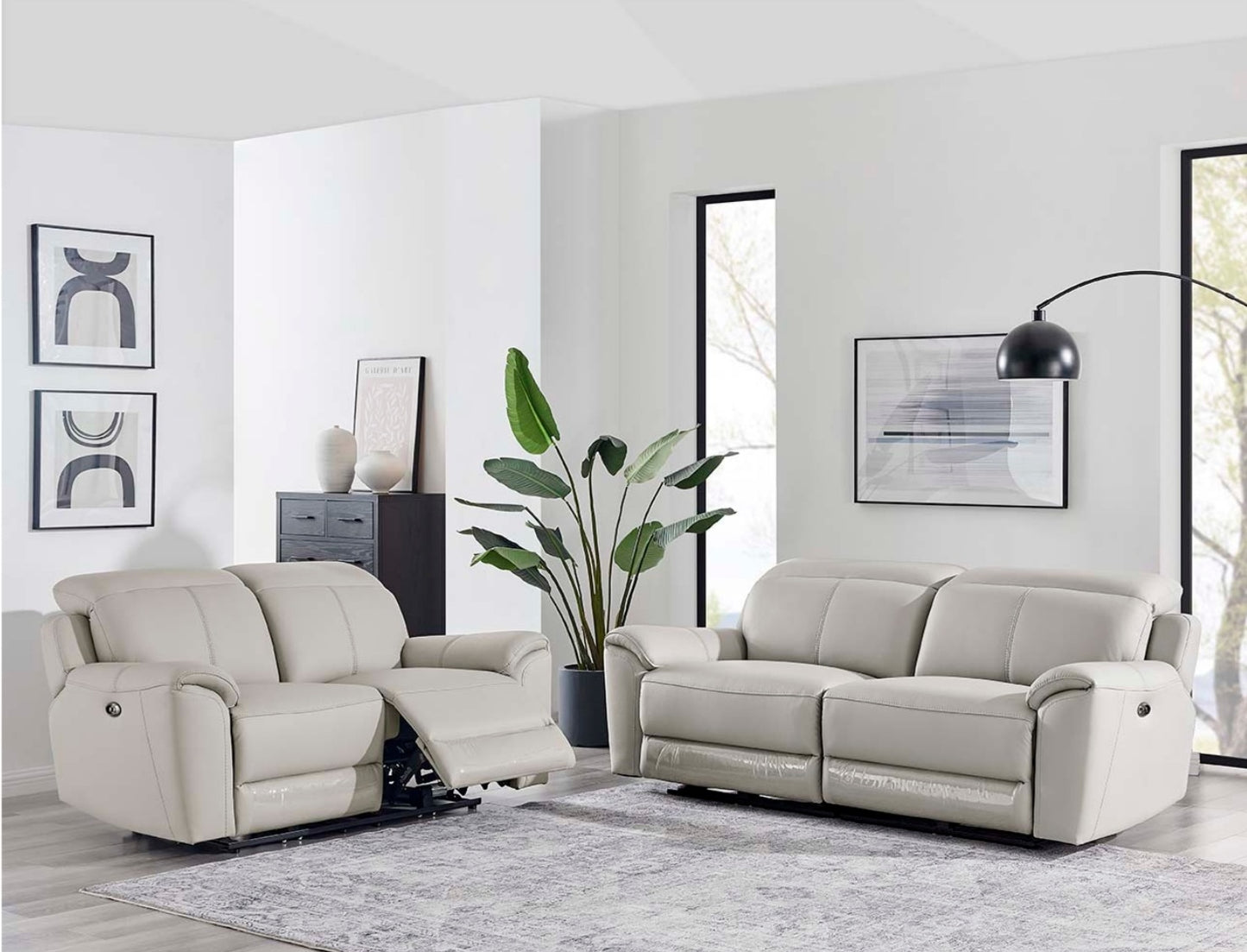 Madrid 2 Seater Sofa - Light Grey