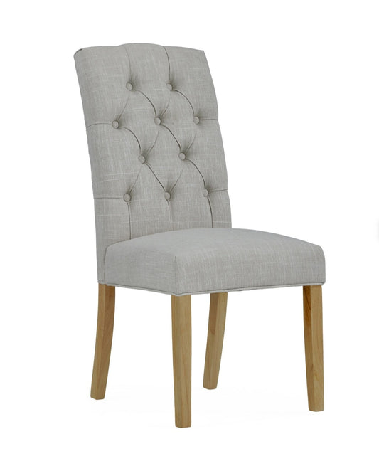 Chelsea Button Back Chair - Natural