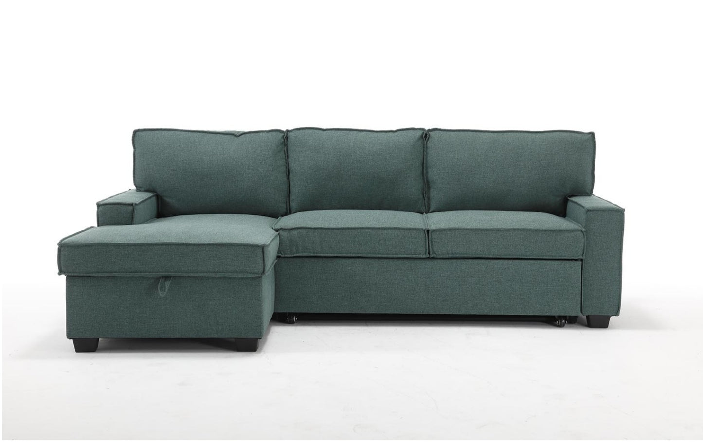 Havar Corner Sofa Bed with Storage - Teal