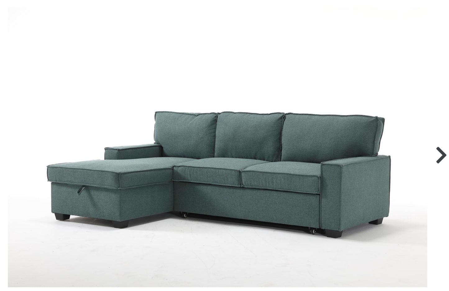 Havar Corner Sofa Bed with Storage - Teal