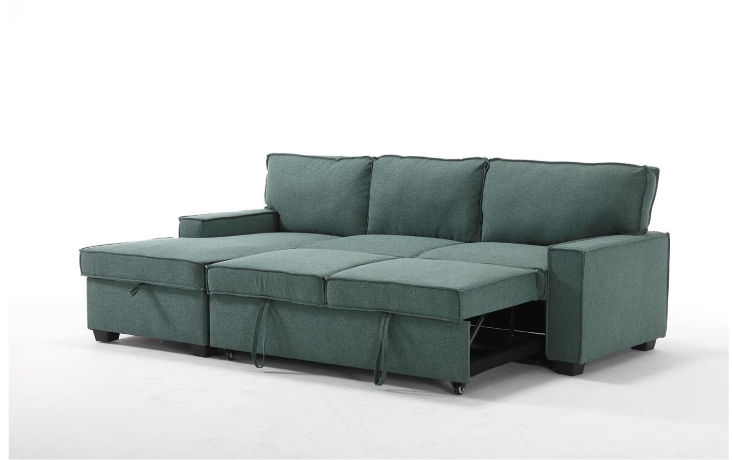 Havar Corner Sofa Bed with Storage - Teal