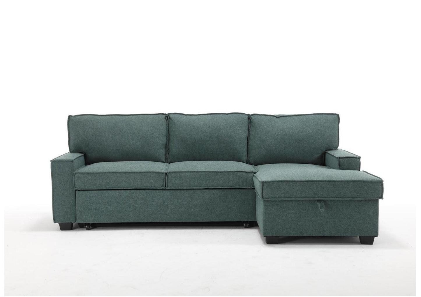 Havar Corner Sofa Bed with Storage - Teal