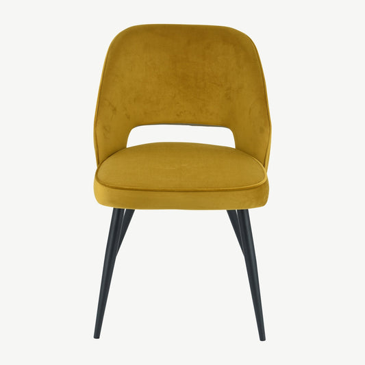 Sutton Chair - Mustard Velvet