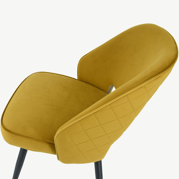 Sutton Chair - Mustard Velvet